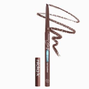 Nicka K Dark Brown Precision Stay Waterproof Gel Eyeliner- creamy, pigmented